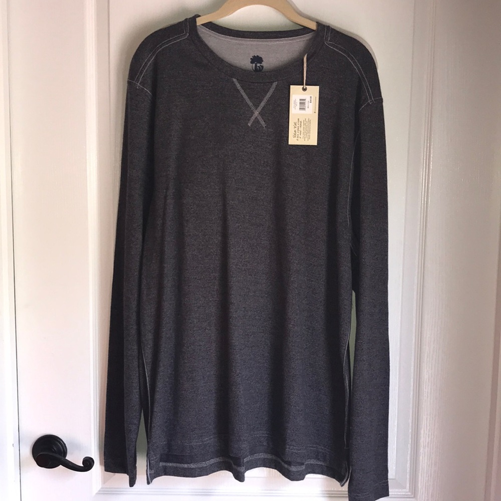 NWT Ocean & Coast Grey Long Sleeve Crewneck Shirt Size:XL